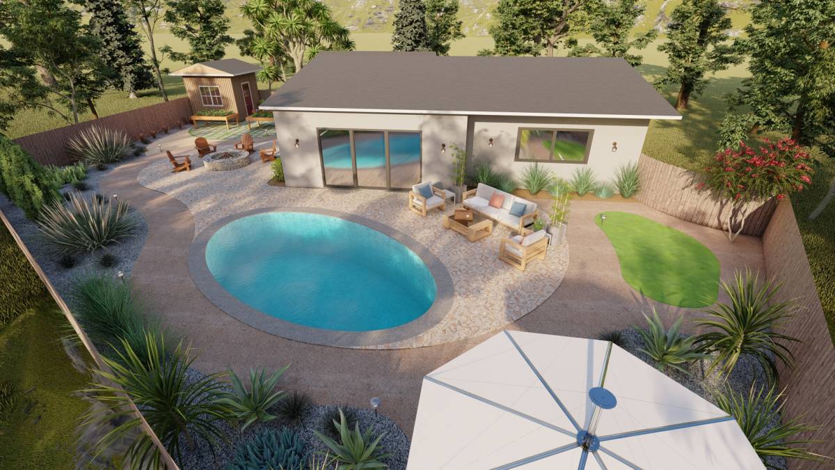 Design project for Wheelchairaccessible backyard in United States