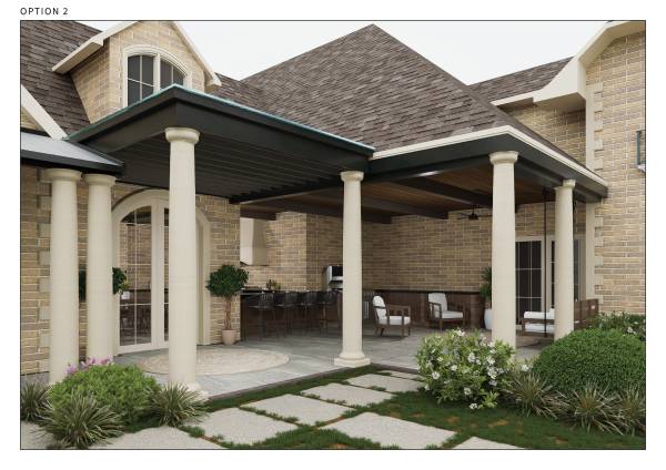 Design project for New addition to existing back porch with fireplace ...