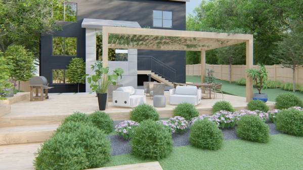 Front yard / Back yard Designed by Libra. K - Blank Slate Backyard for ...