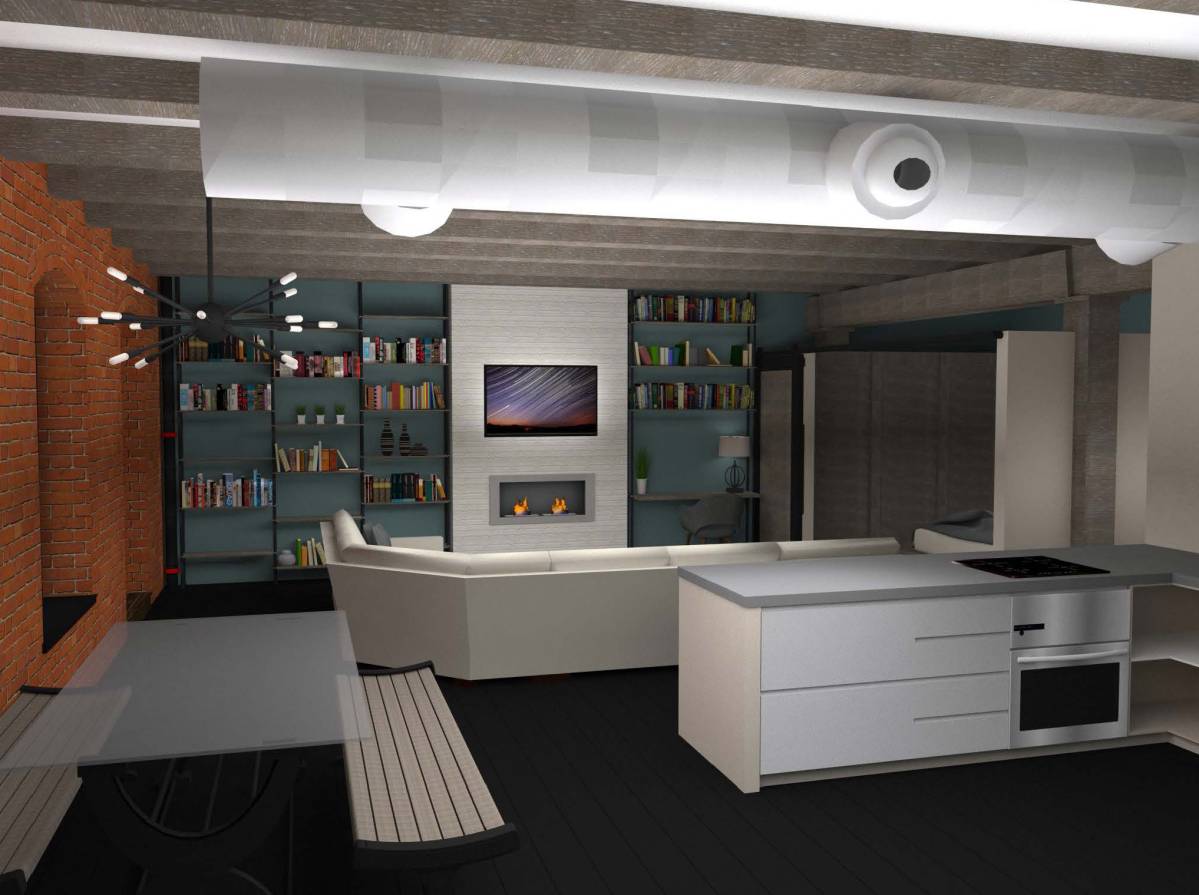 Bedroom Designed by DATE - 3D Architectural Visualization - Boston Loft ...