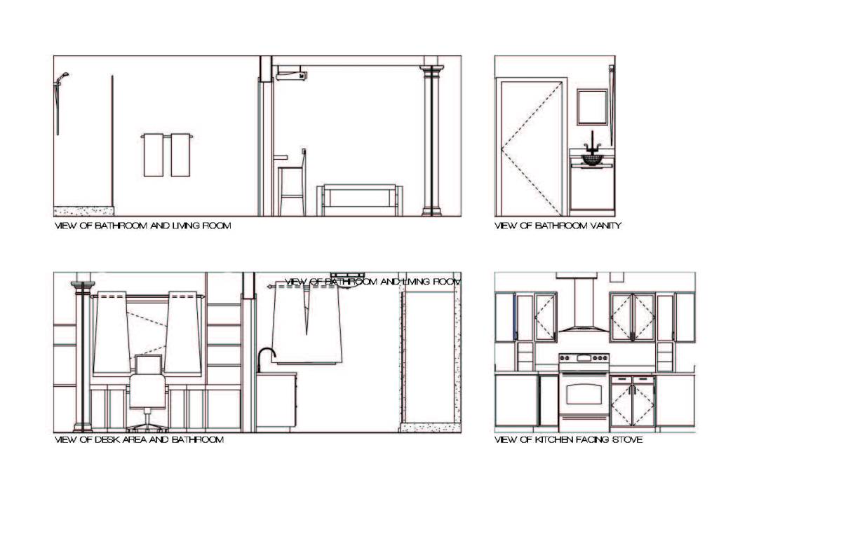 Design project for Mulberry 300 Sq/ft Studio Apartment in United States
