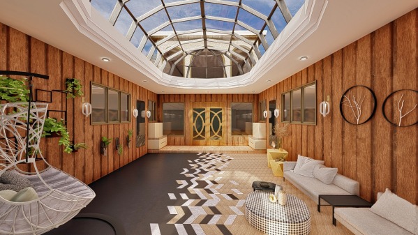 Design project for Design of an Enclosed Atrium that Serves as a Foyer ...