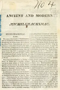 Ancient and Modern Michilimackinac, 1854 — p. 1