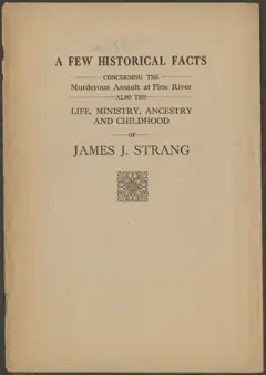 A Few Historical Facts Concerning the Murderous Assault at Pine River, 1920 — p. 1