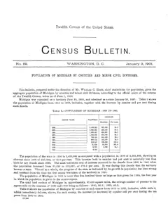 Historical Census township population extracts for Beaver Island, 1890–1990 — p. 1