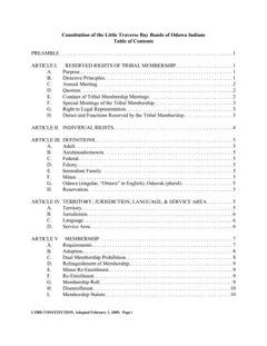 Constitution of the Little Traverse Bay Bands of Odawa Indians, 2005 — p. 1