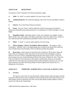 Constitution of the Little Traverse Bay Bands of Odawa Indians, 2005 — p. 9