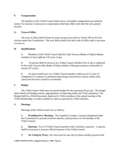 Constitution of the Little Traverse Bay Bands of Odawa Indians, 2005 — p. 20