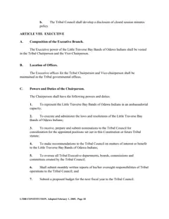 Constitution of the Little Traverse Bay Bands of Odawa Indians, 2005 — p. 22