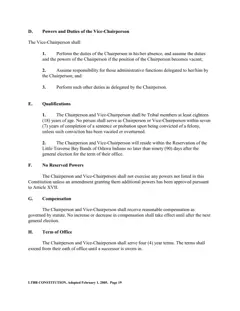 Constitution of the Little Traverse Bay Bands of Odawa Indians, 2005 — p. 23