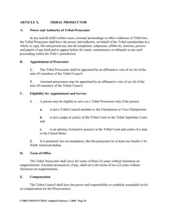 Constitution of the Little Traverse Bay Bands of Odawa Indians, 2005 — p. 28