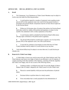 Constitution of the Little Traverse Bay Bands of Odawa Indians, 2005 — p. 32