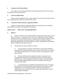 Constitution of the Little Traverse Bay Bands of Odawa Indians, 2005 — p. 35