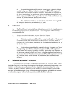 Constitution of the Little Traverse Bay Bands of Odawa Indians, 2005 — p. 36