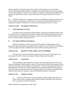 Constitution of the Little Traverse Bay Bands of Odawa Indians, 2005 — p. 38