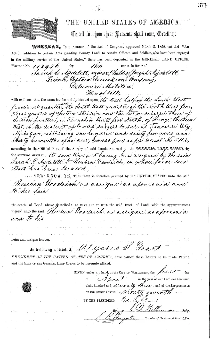 GLO land record 0509-371-35n-13w-14-3 — p. 1