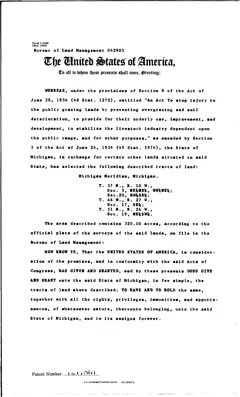 GLO land record 1241861-37n-10w-3-n-ne — p. 1