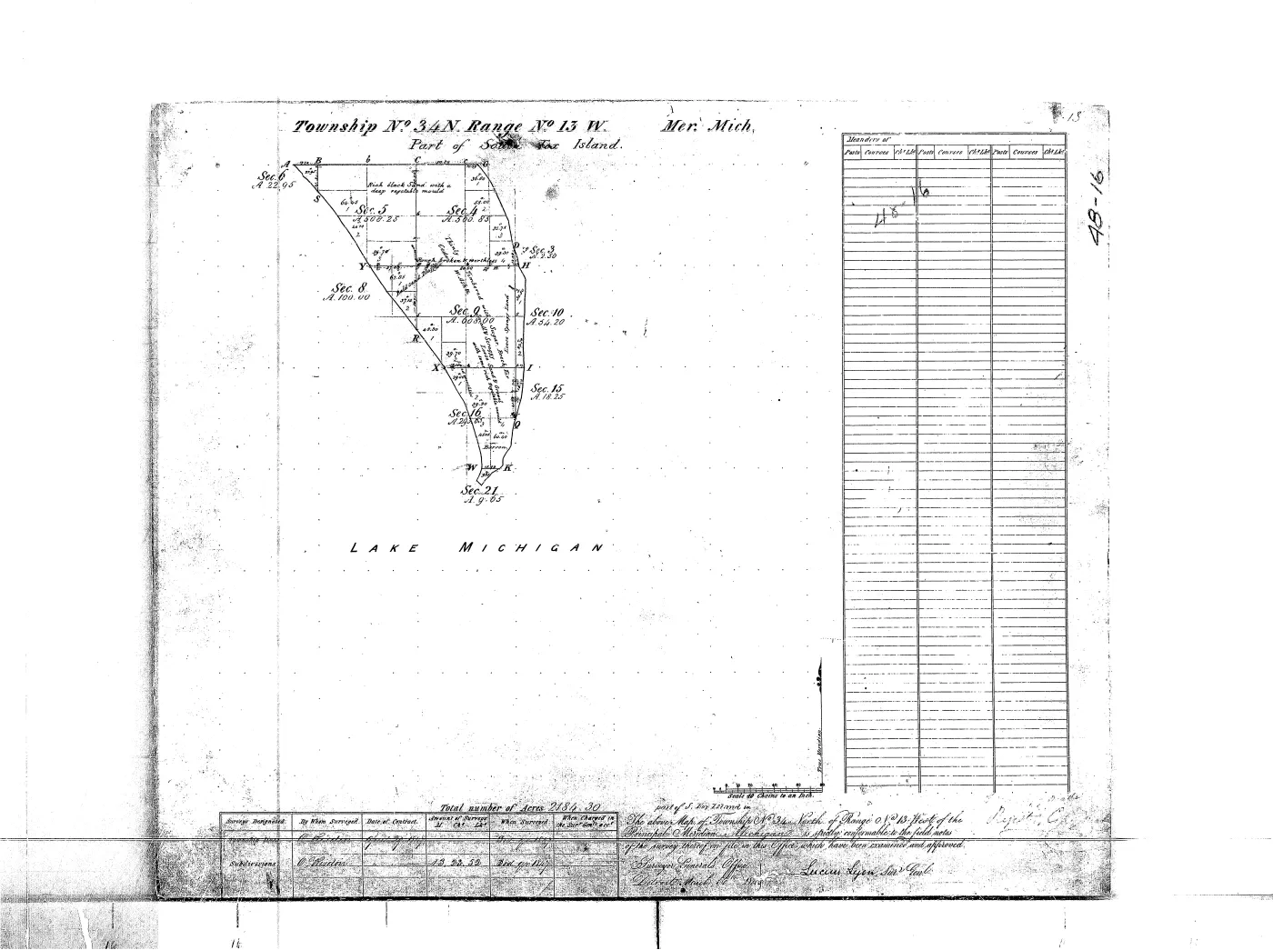 GLO survey plat: T34N R13W — p. 1
