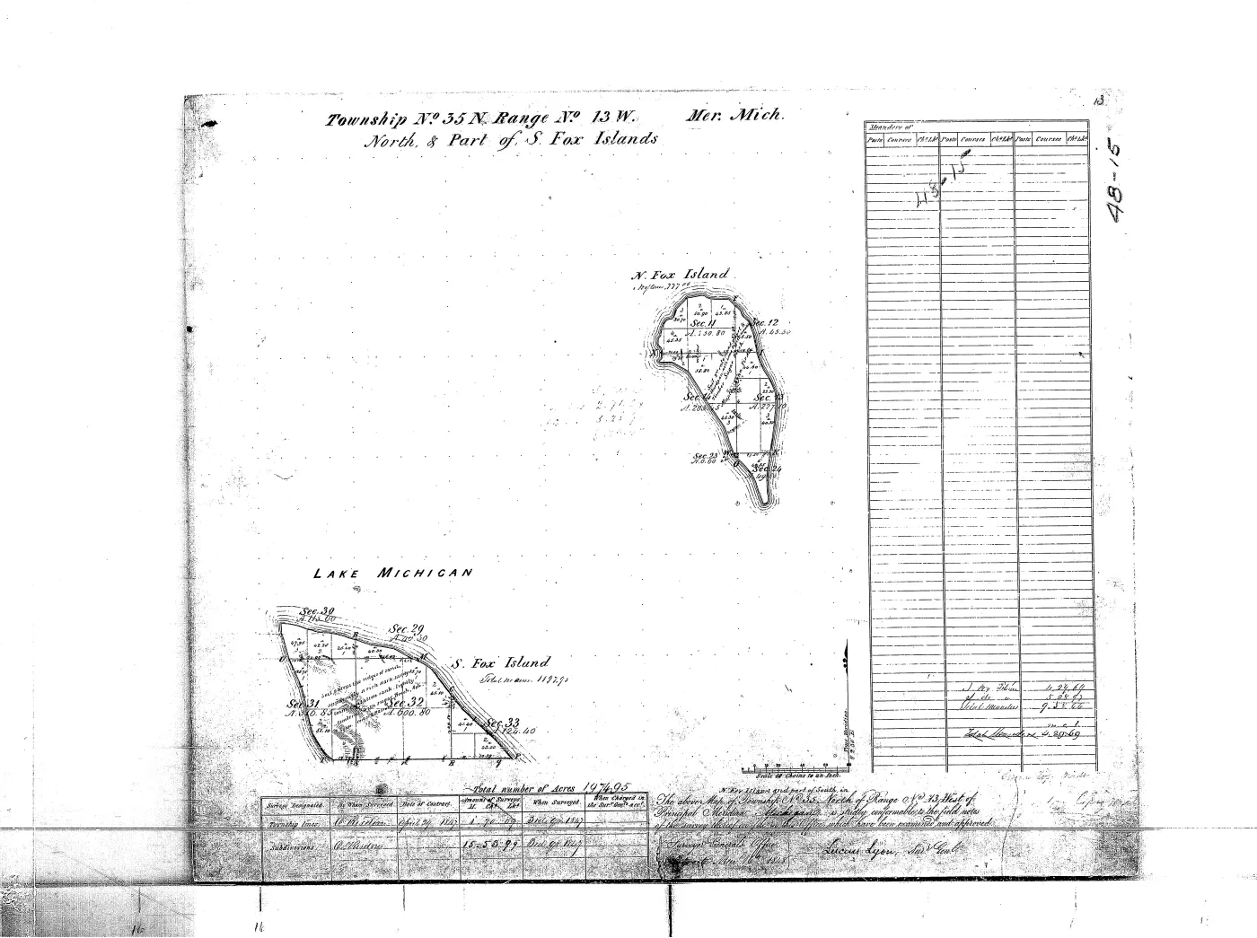 GLO survey plat: T35N R13W — p. 1
