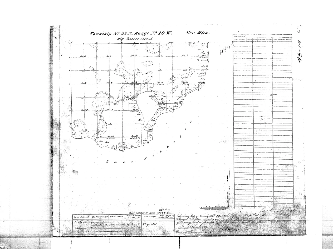GLO survey plat: T37N R10W — p. 1