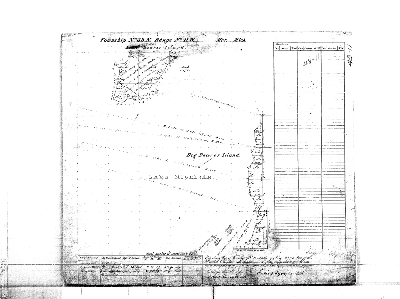 GLO survey plat: T38N R11W — p. 1