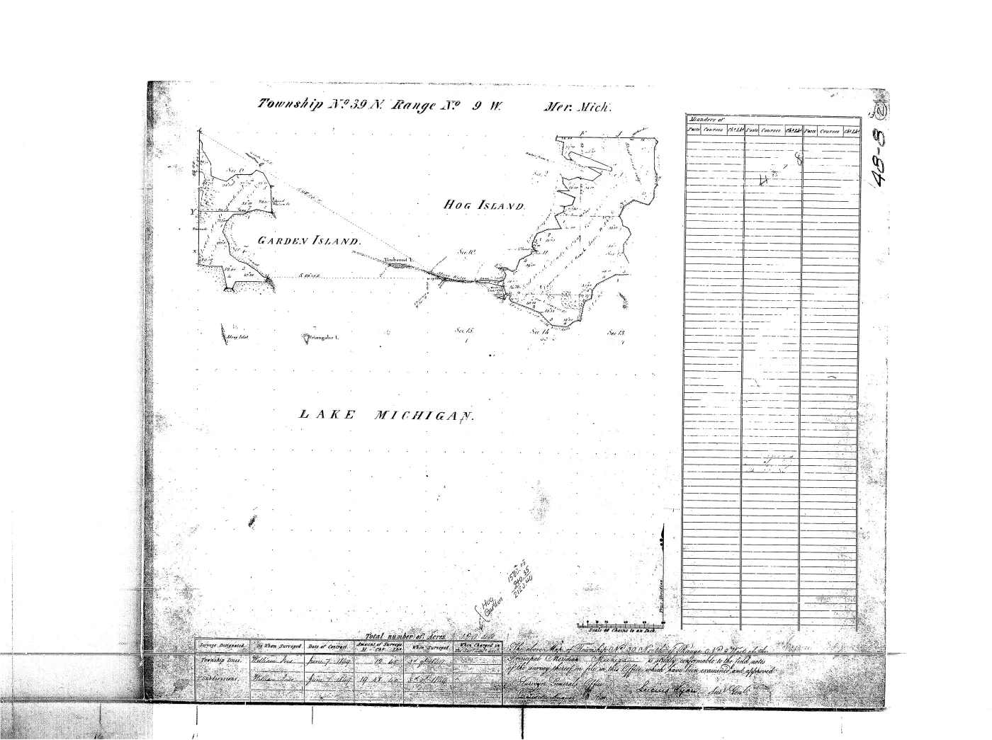 GLO survey plat: T39N R9W — p. 1