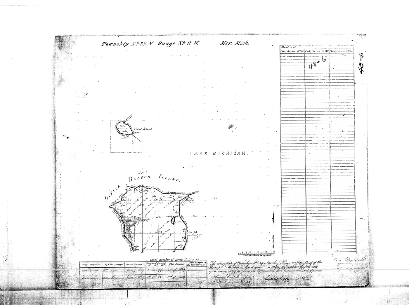 GLO survey plat: T39N R11W — p. 1