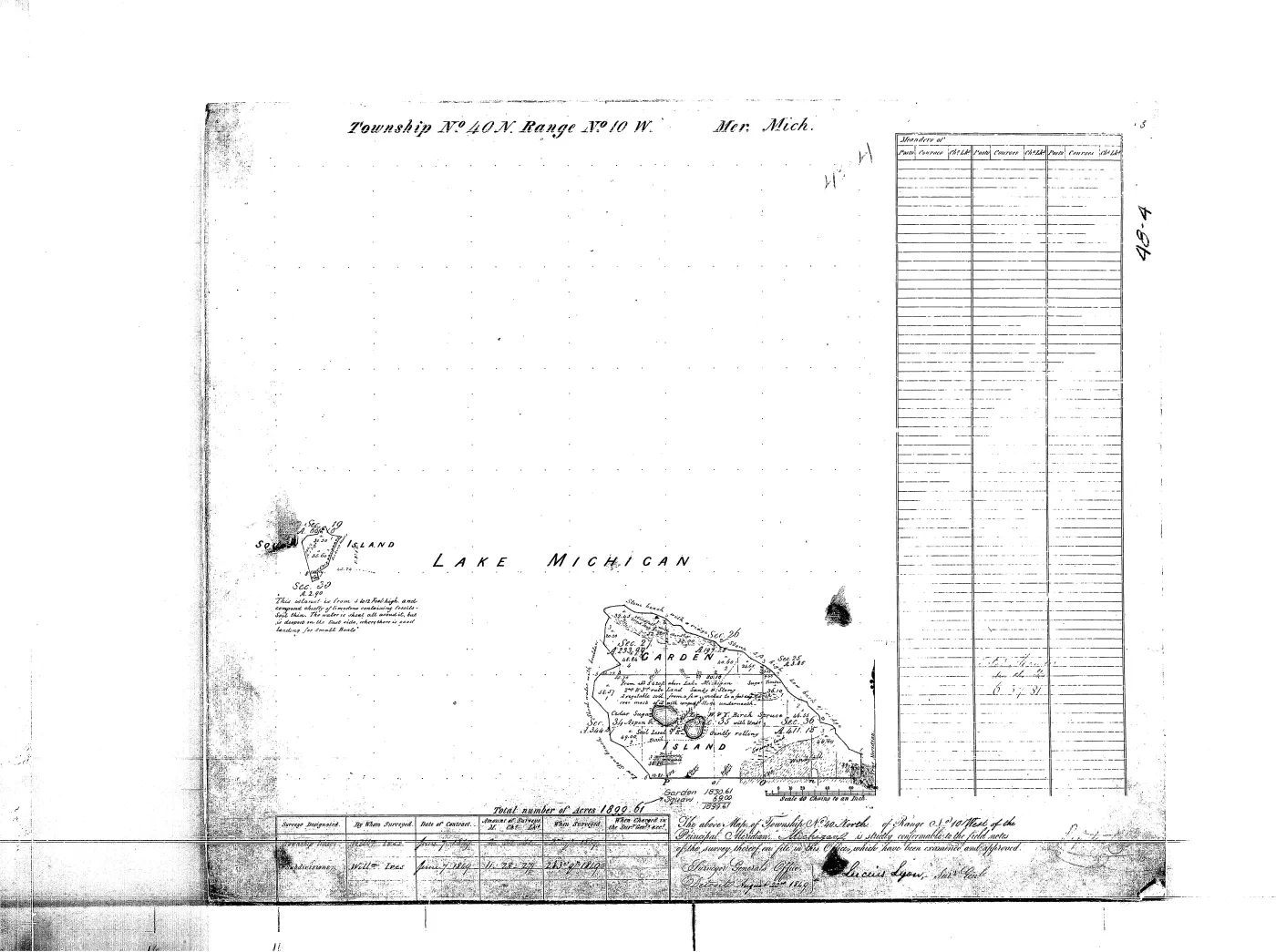 GLO survey plat: T40N R10W — p. 1