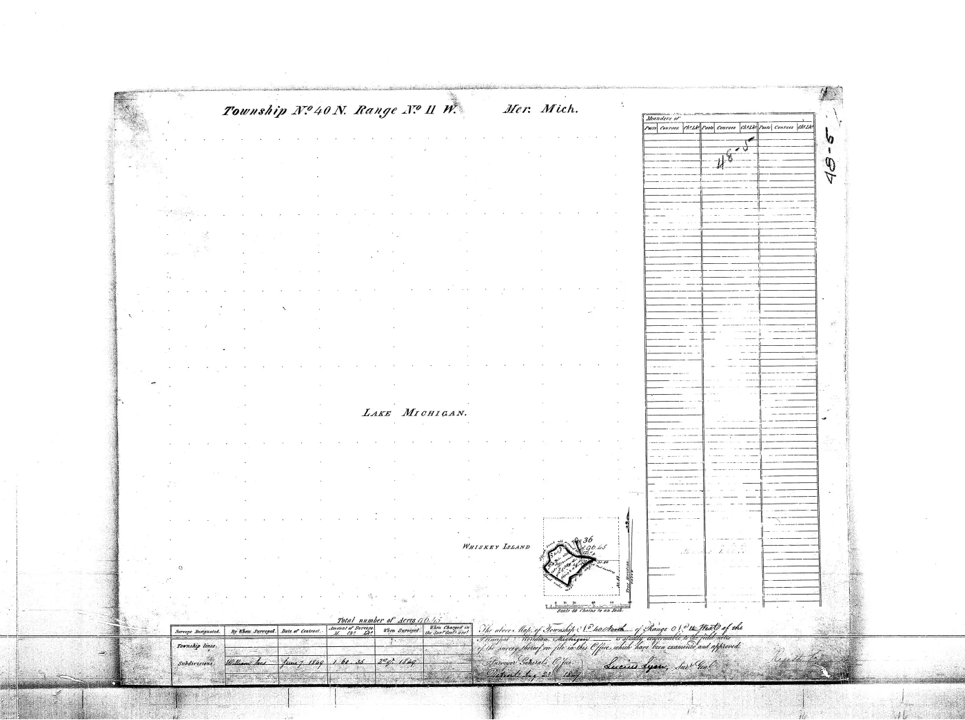 GLO survey plat: T40N R11W — p. 1