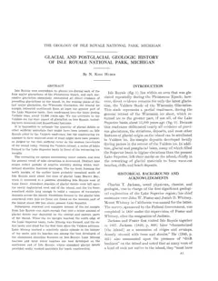 Glacial and postglacial geologic history of Isle Royale National Park, 1973 — p. 7