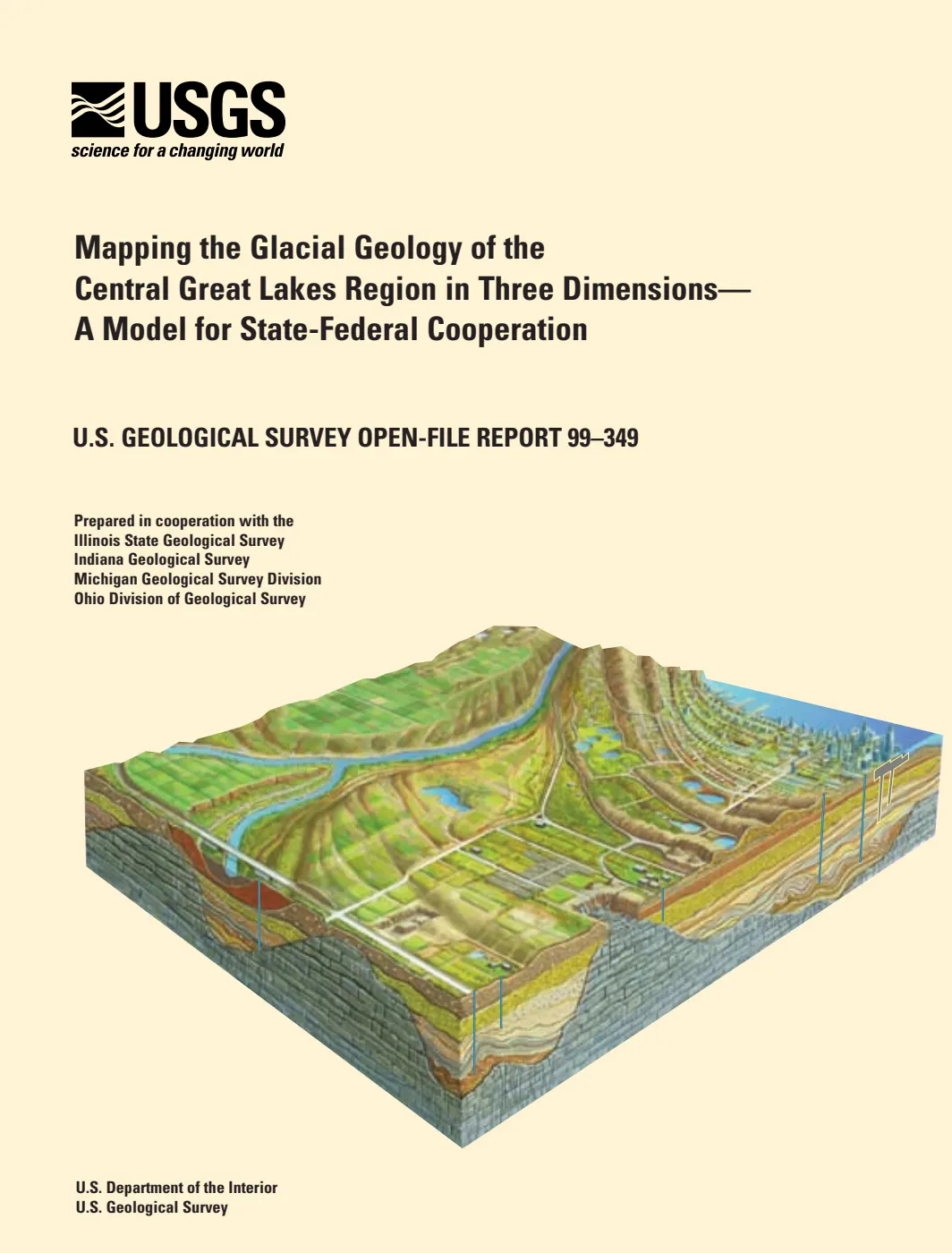 Mapping the Glacial Geology of the Central Great Lakes Region in Three Dimensions, 1999 — p. 1