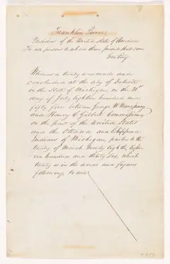 Treaty of Detroit with the Ottawa and Chippewa, 1855 — p. 1