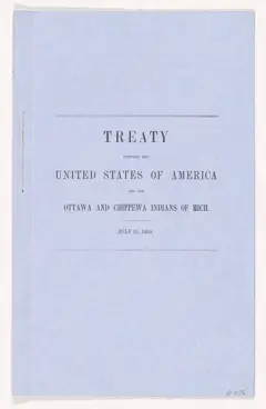Treaty of Detroit with the Ottawa and Chippewa, 1855 — p. 30