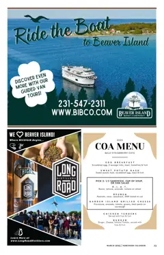 Beaver Island Chamber of Commerce — p. 23
