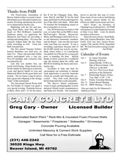 Preservation Association of Beaver Island road rally, 2003 — p. 31