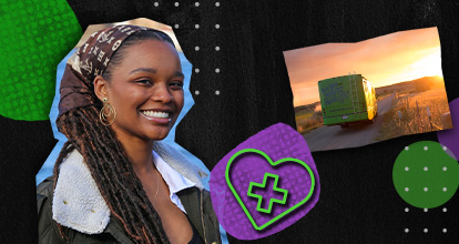 A collage of images representing the idea that wellbeing is a long and winding road that asks us to redefine and deepen our understanding of what mental health supports can and should look like.