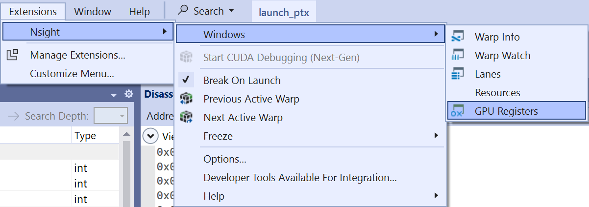 overview cuda  nvse view gpu registers