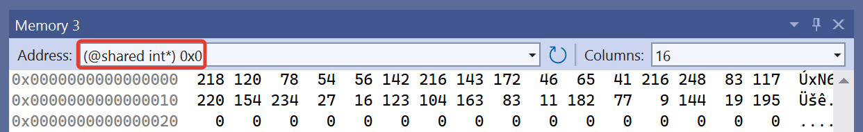 solution patch ptx  viewing shared buffer