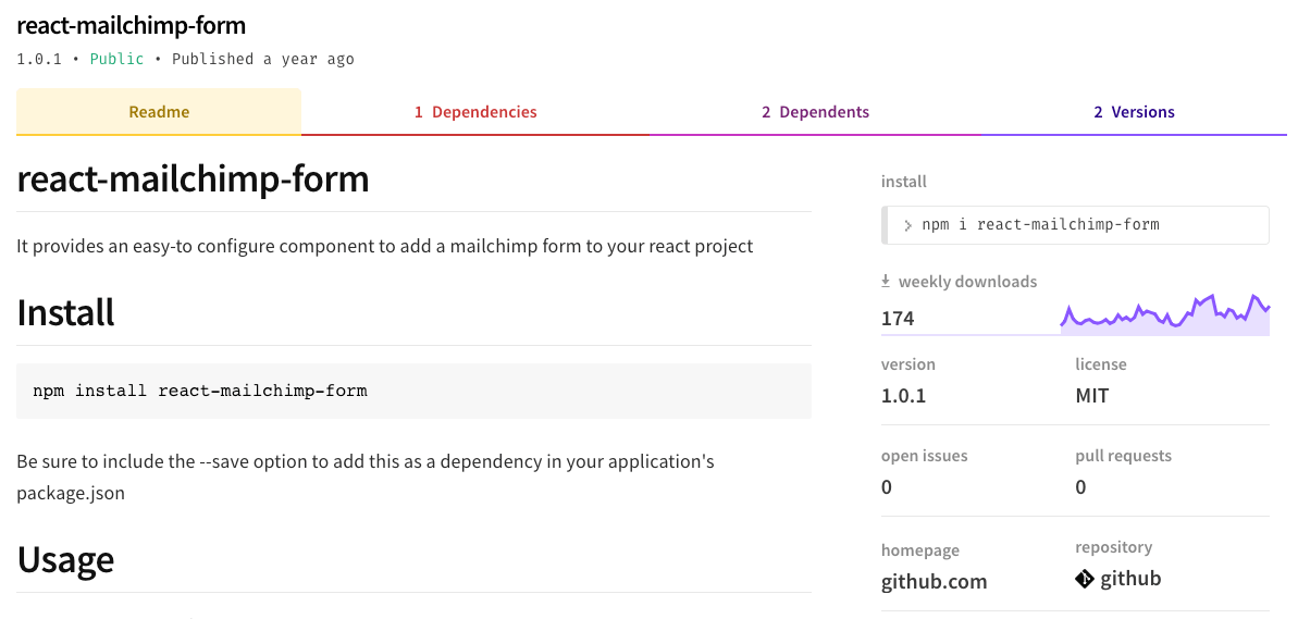 React Mailchimp Form