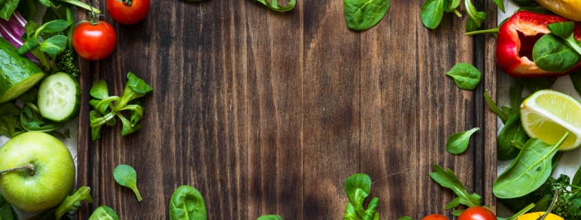 Green food background.