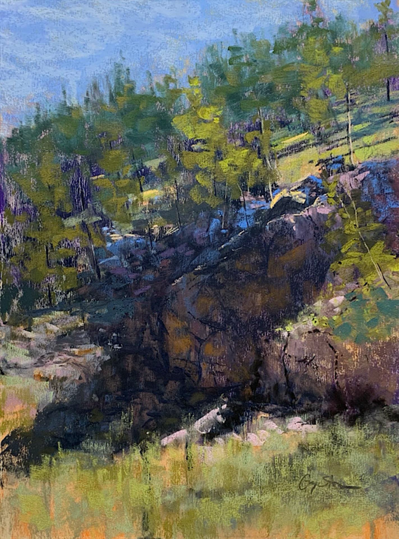Rocks Near Lyons, Colorado by Greg Stone 2020 WINTER DAKOTA PASTELS COMPETITION