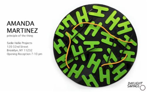the principle of the thing new works by amanda martinez