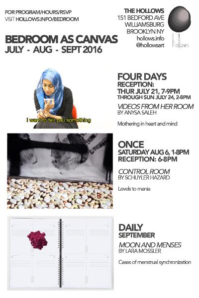 Bedroom as Canvas Solo Exhibition Series Videos from Her Room | Events Calendar