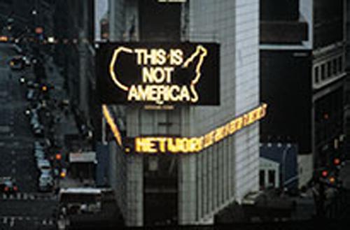 Midnight Moment: A Logo for America by Alfredo Jaar 