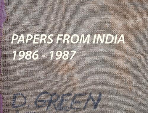 Denise Green Papers from India | 1986-1987 