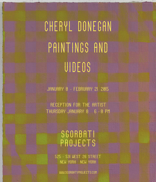 Cheryl Donegan Paintings and Videos | Events Calendar