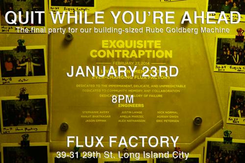 Exquisite Contraption: Quit While You’re Ahead Party  | Events Calendar