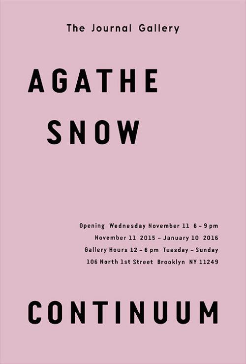 Closing Party for Agathe Snow Continuum  | Events Calendar