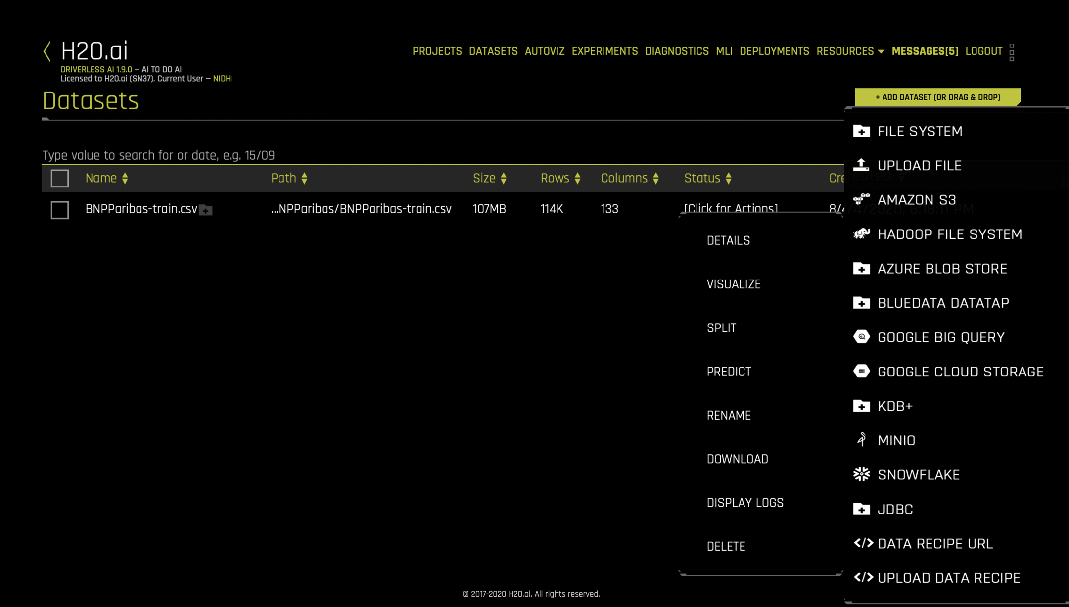 Add Dataset