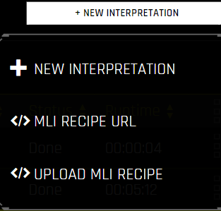 Upload recipe